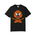 Roaring Tiger with Crossed Kukri Knives Graphic T-Shirt