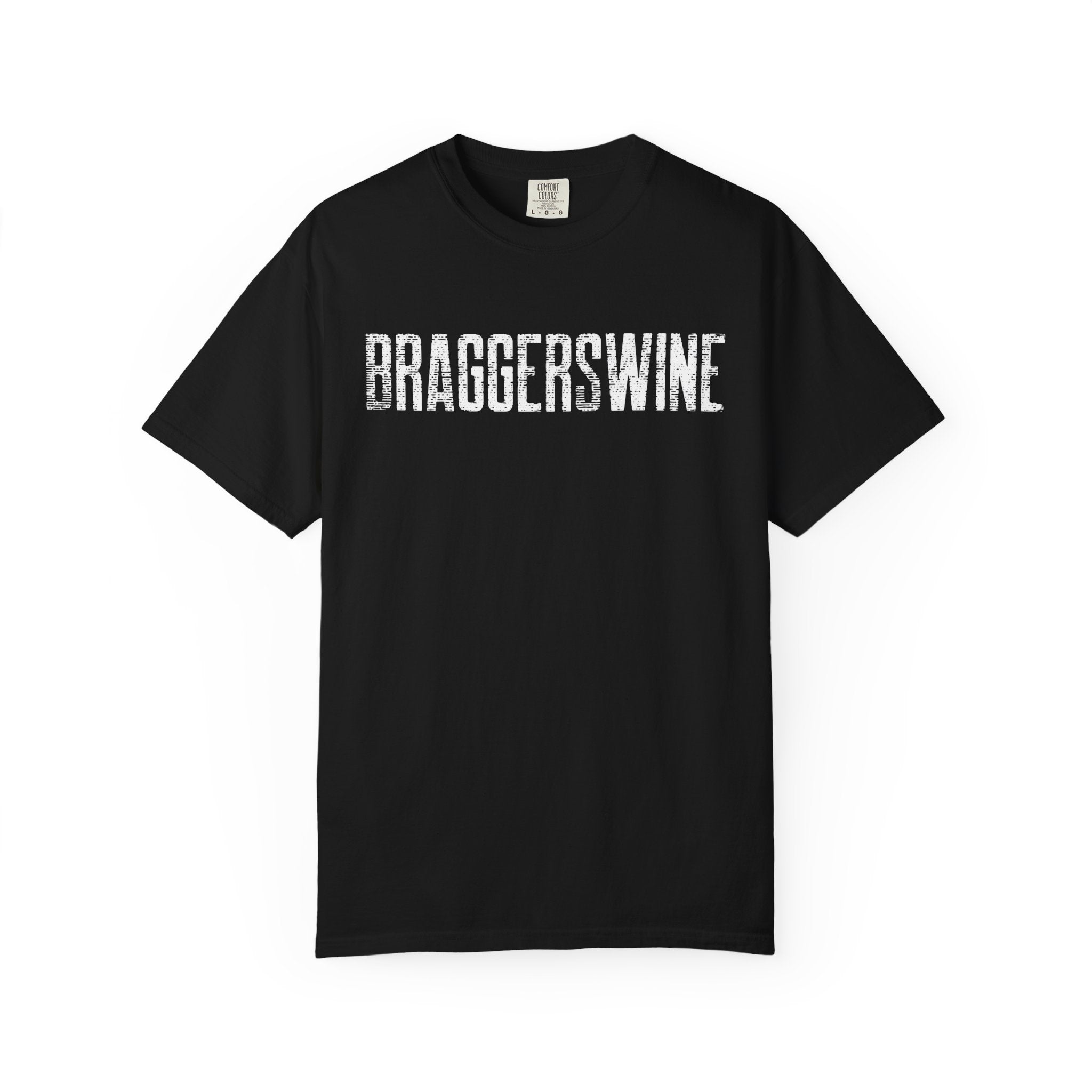 BraggerSwine Graphic Tee Bold Distressed Logo | Unisex Street Style T-Shirt
