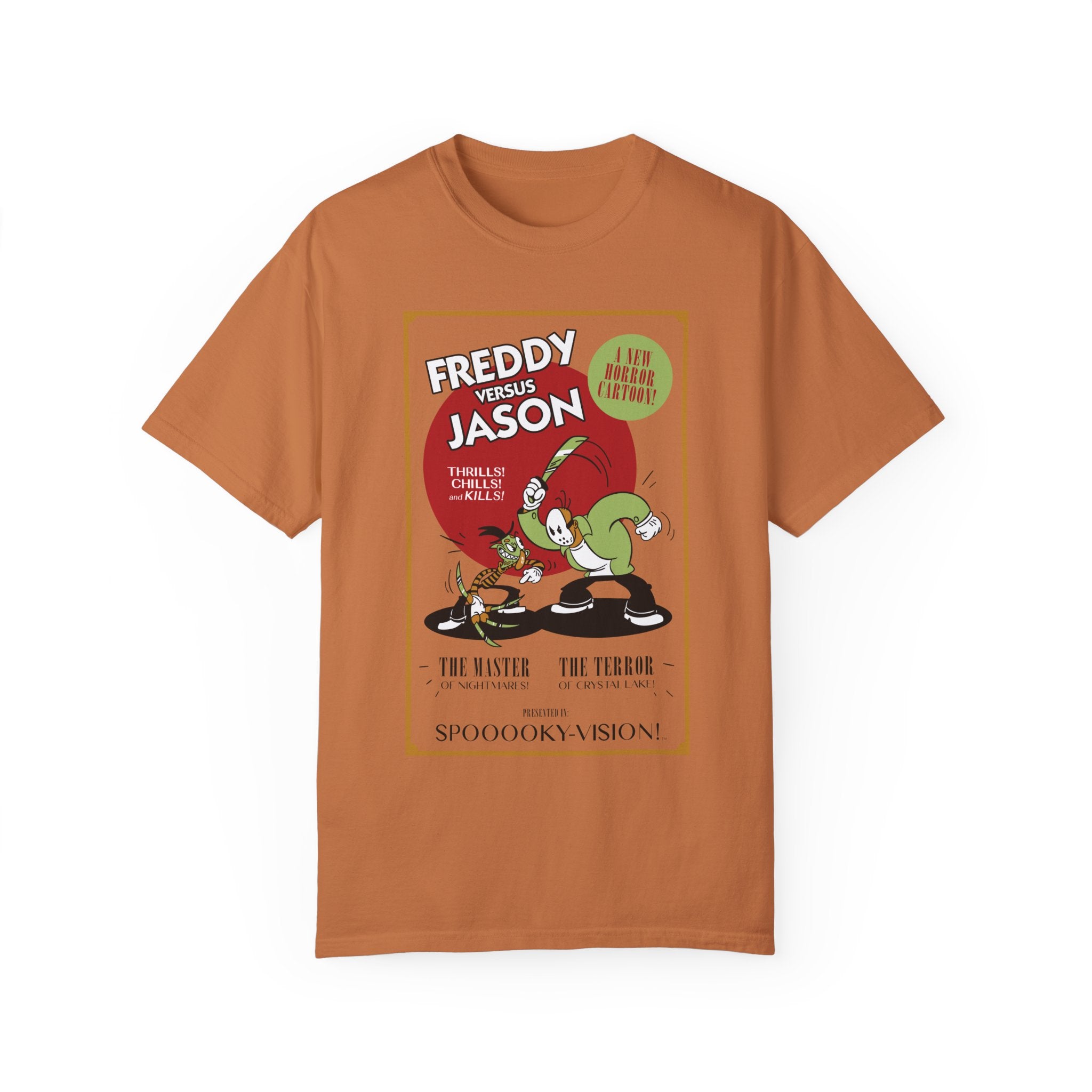BraggerSwine Unisex Garment-Dyed T-Shirt - Freddy VS Jason