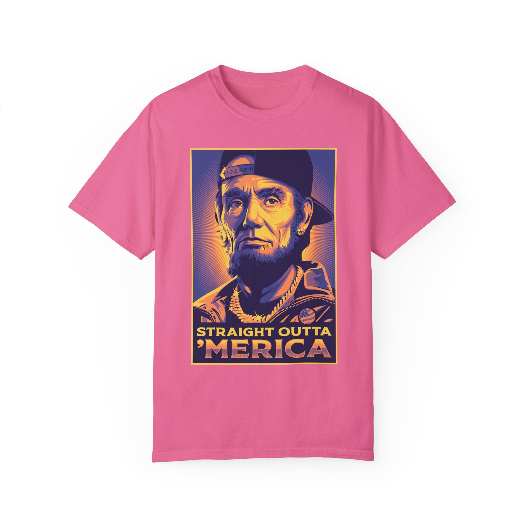 BraggerSwine Unisex Garment-Dyed T-Shirt - Straight Outta 'Merica
