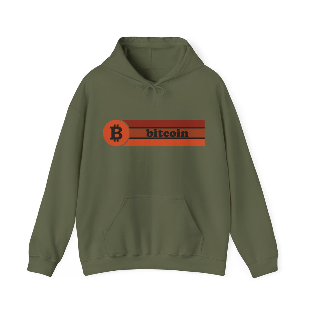 BraggerSwine Unisex Heavy Blend™ Hooded Sweatshirt  - Retro Bitcoin