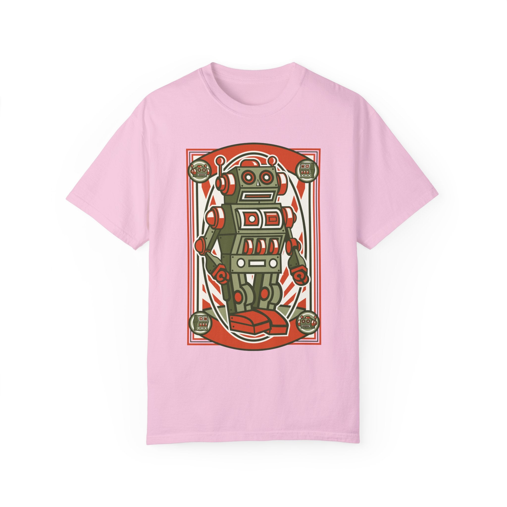 BraggerSwine Unisex Garment-Dyed T-Shirt - Vintage Robot