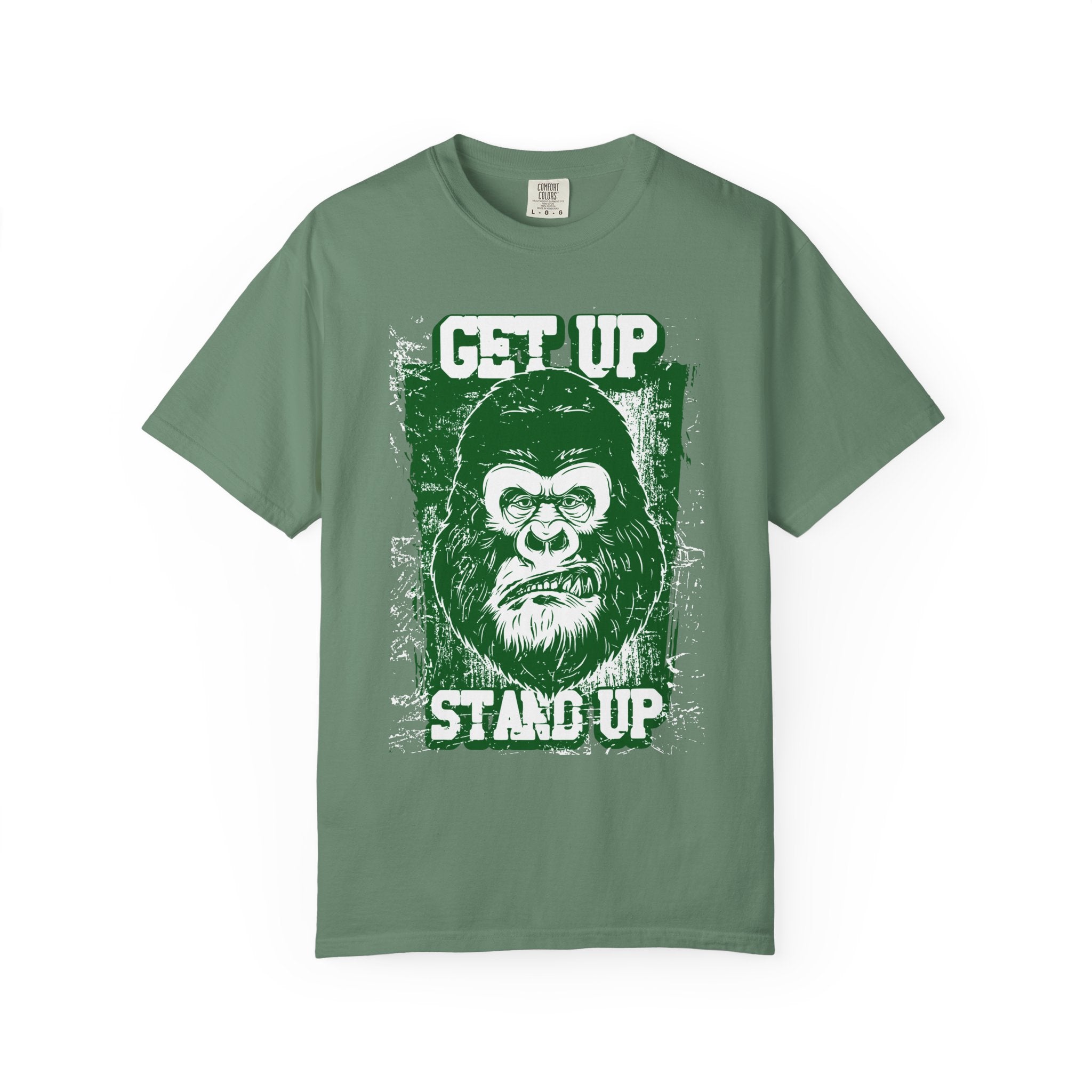 Get Up Stand Up Gorilla T-Shirt — Retro Motivational Graphic Tee