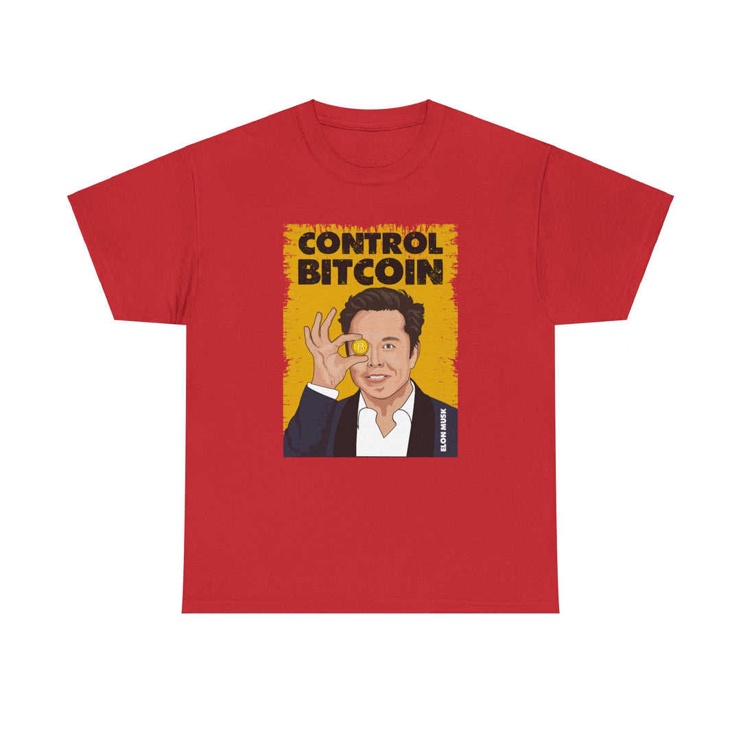 Elon Musk Controls Bitcoin Unisex Heavy Cotton Tee