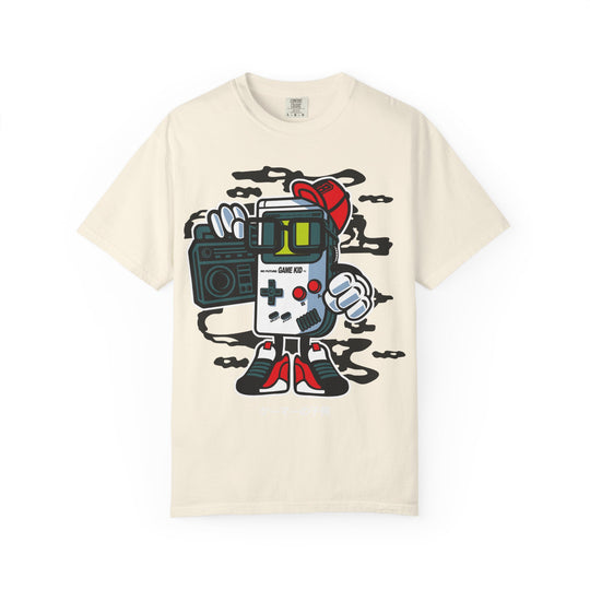 Retro Game Kid Character T-Shirt — Vintage Gamer Graphic Tee