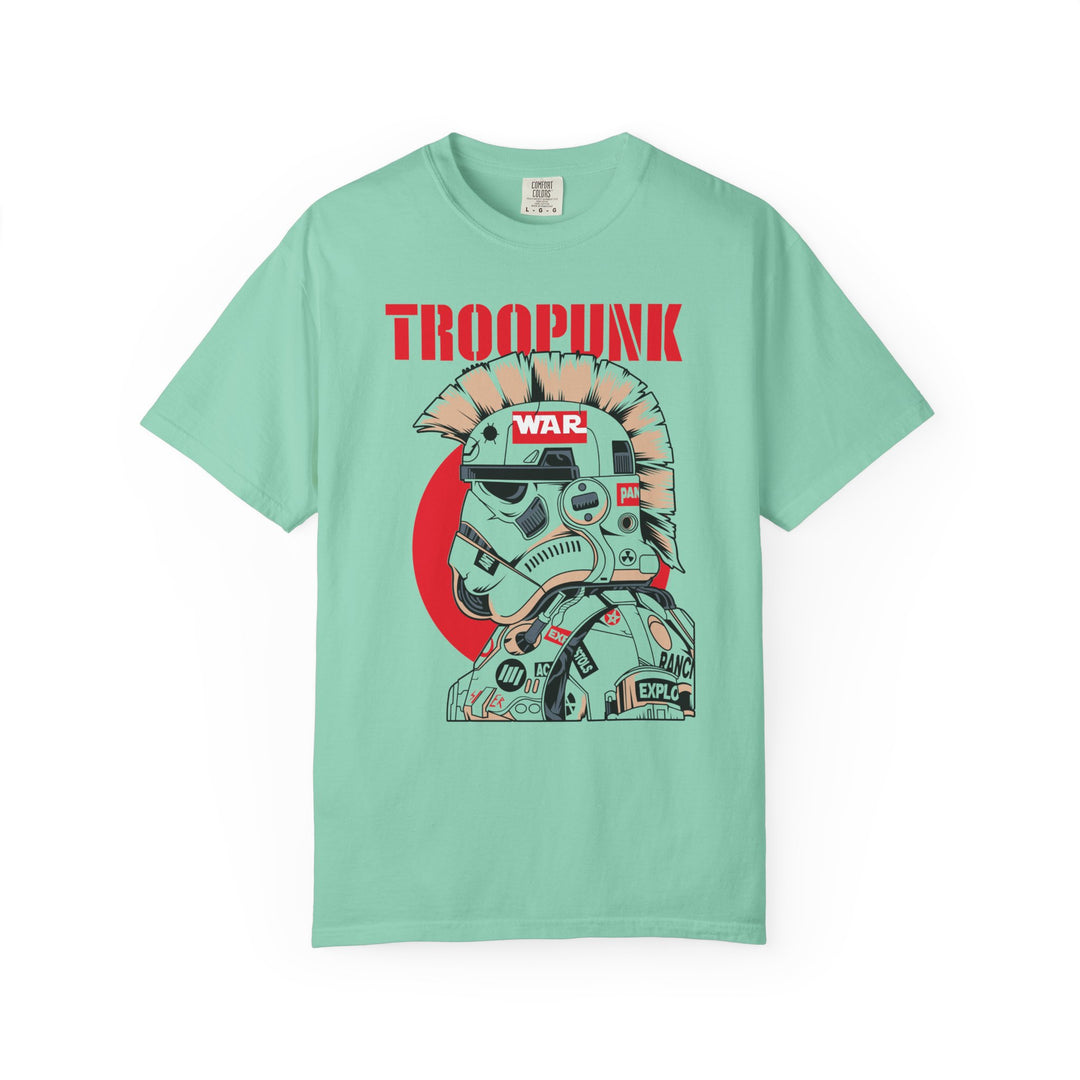 Troopunk Stormtrooper Graphic T-Shirt — 'TROOPUNK' Retro War Helmet Tee