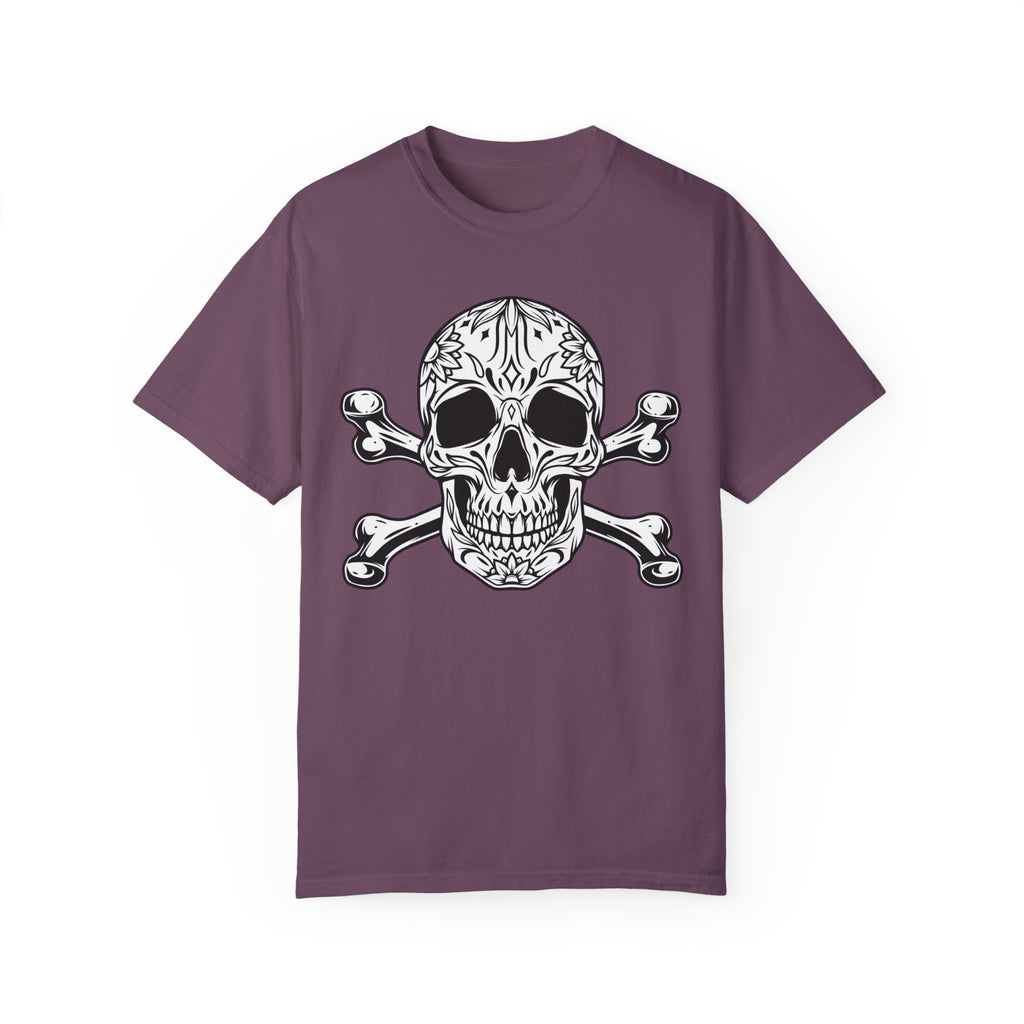 BraggerSwine Unisex Garment-Dyed T-Shirt - Mexican Skull & Bones