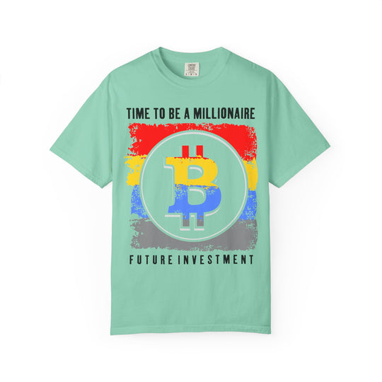 Bitcoin Millionaire T-Shirt — "Time to Be a Millionaire | Future Investment" Crypto Tee