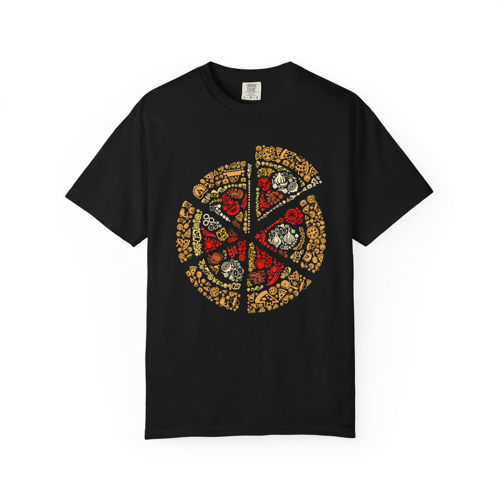 Vintage Pizza Slice Graphic T-Shirt — Botanical Pizza Art Tee