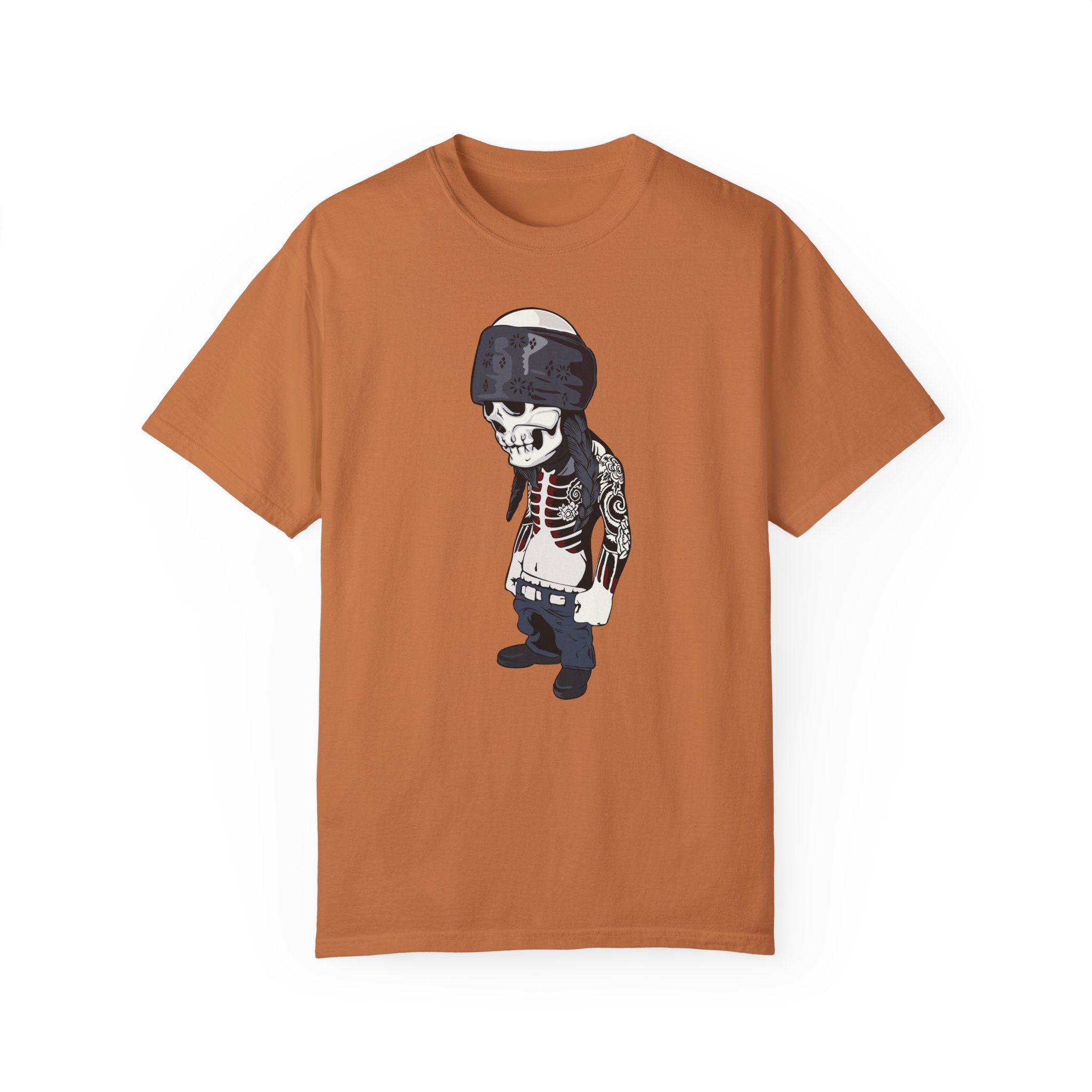 BraggerSwine Unisex Garment-Dyed T-Shirt - Skull Cholo