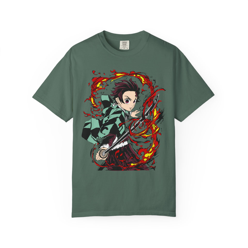 Anime Demon Slayer T-Shirt — Kamado Tanjiro Action Graphic Tee