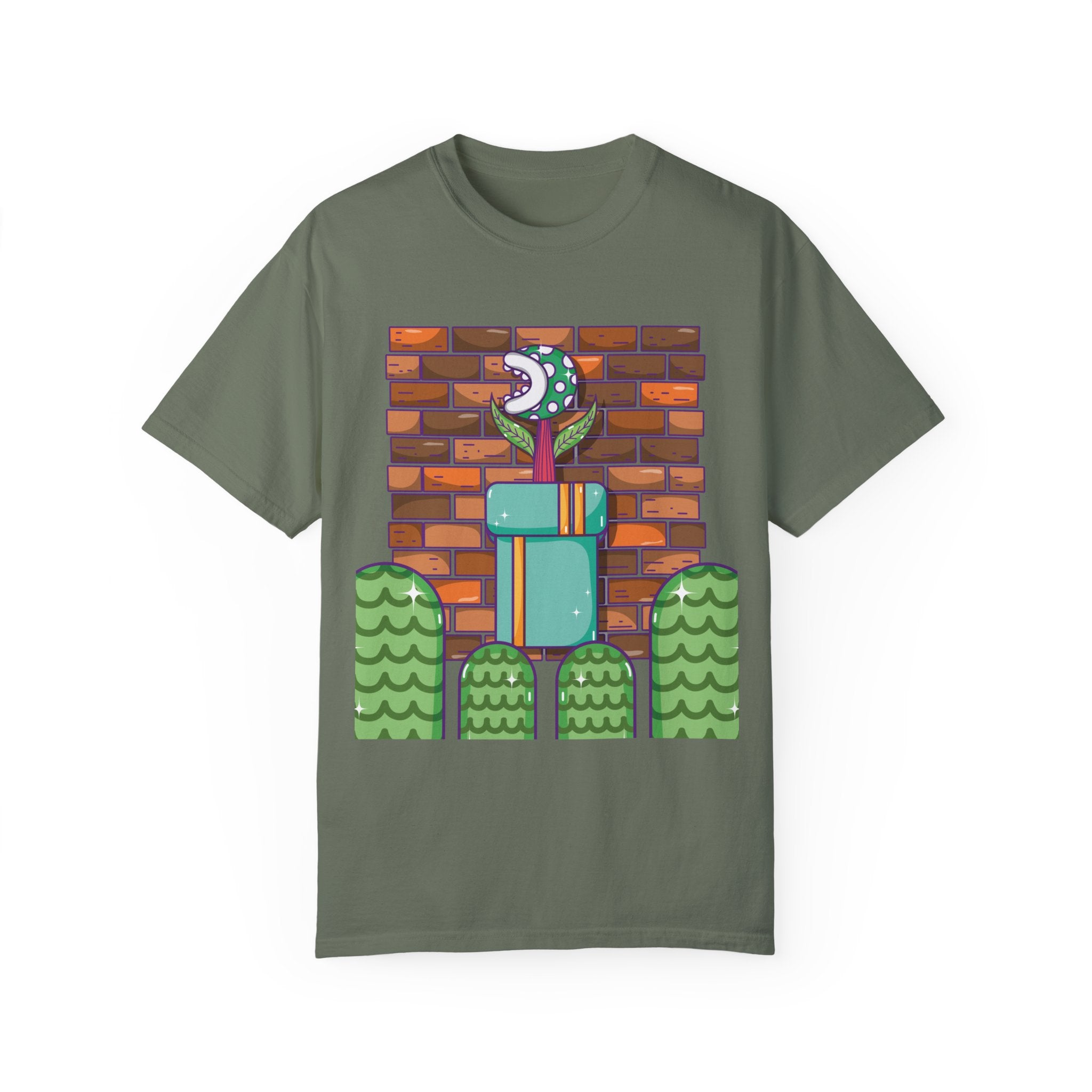 BraggerSwine Unisex Garment-Dyed T-Shirt - Video Game World
