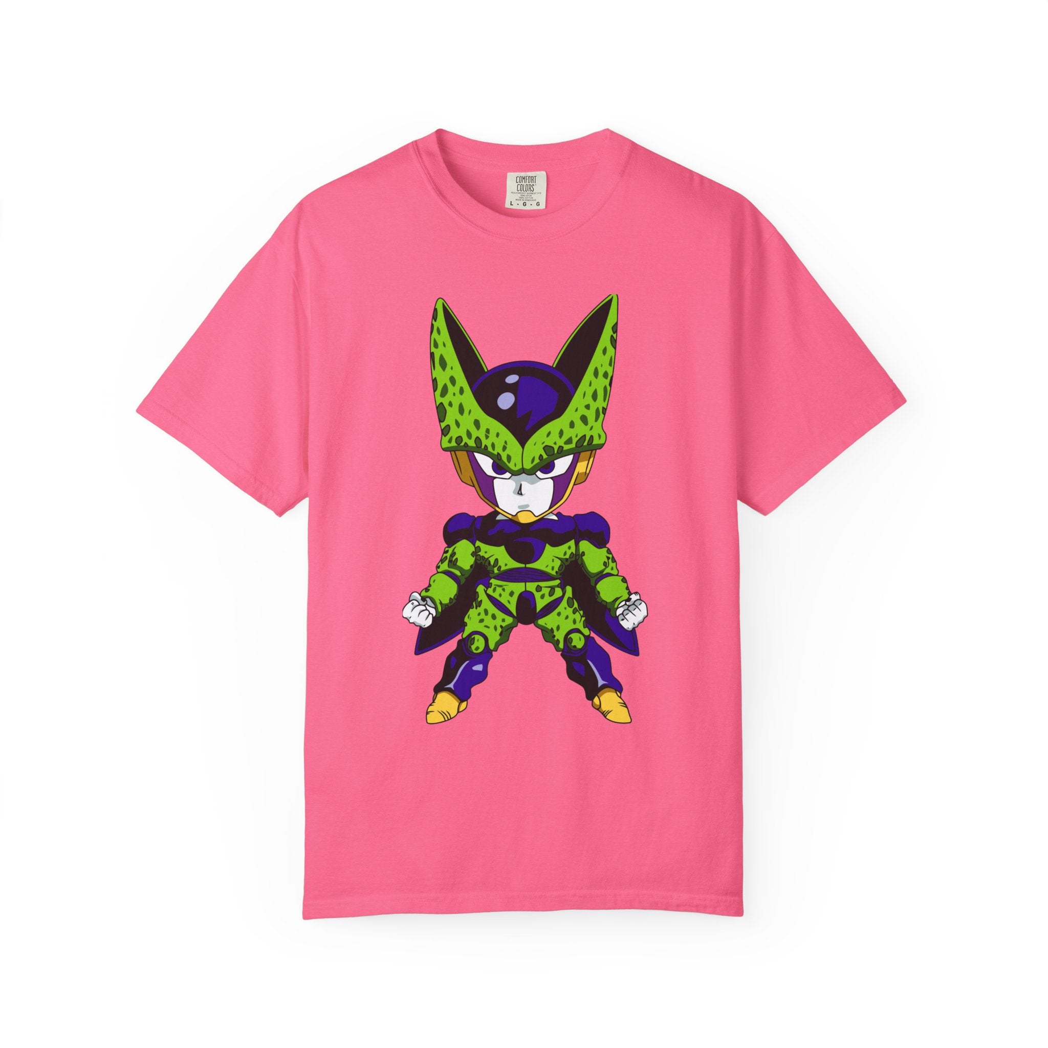Anime Villain Graphic T-Shirt — Retro Green Character Design