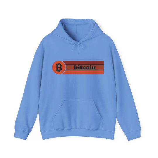 BraggerSwine Unisex Heavy Blend™ Hooded Sweatshirt  - Retro Bitcoin