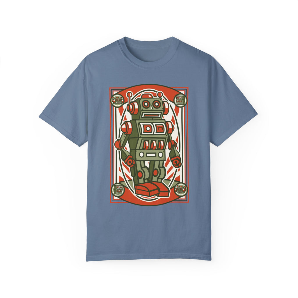 BraggerSwine Unisex Garment-Dyed T-Shirt - Vintage Robot