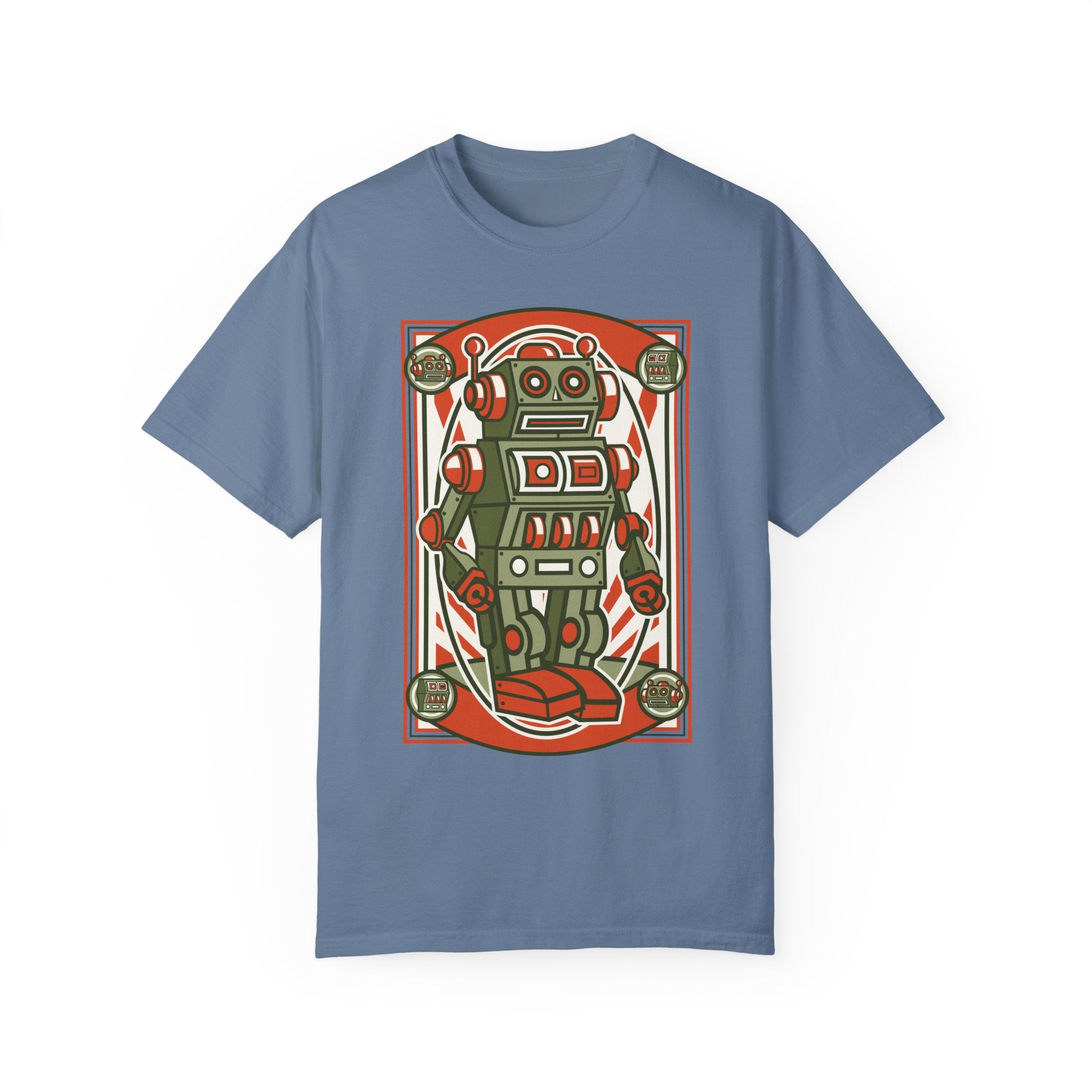 BraggerSwine Unisex Garment-Dyed T-Shirt - Vintage Robot