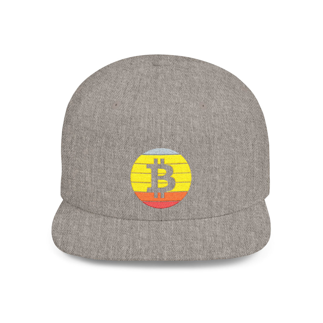 Bitcoin Retro Snapback Hat — Vintage Crypto Logo Flat Bill