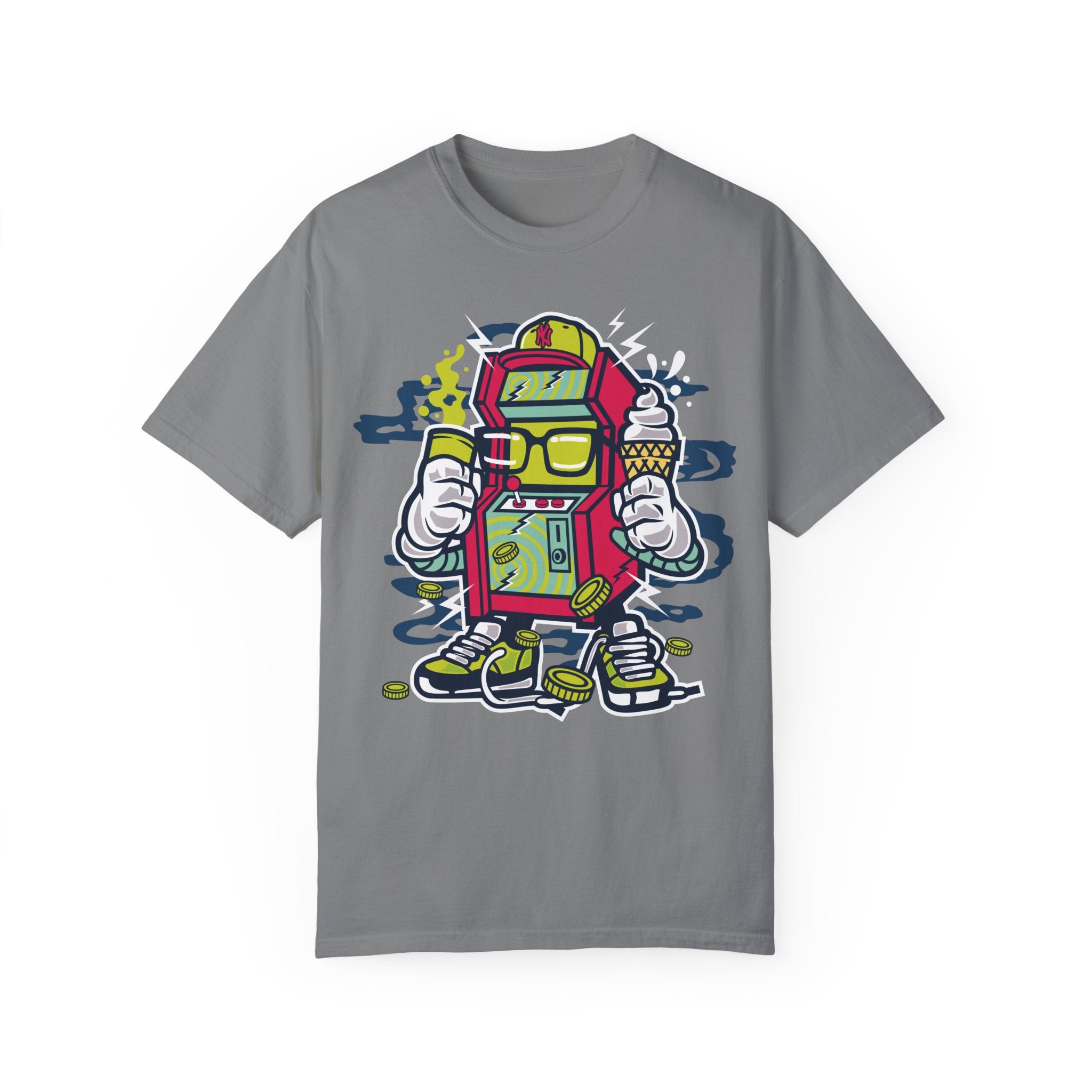 BraggerSwine Unisex Garment-Dyed T-Shirt - Video Game Machine