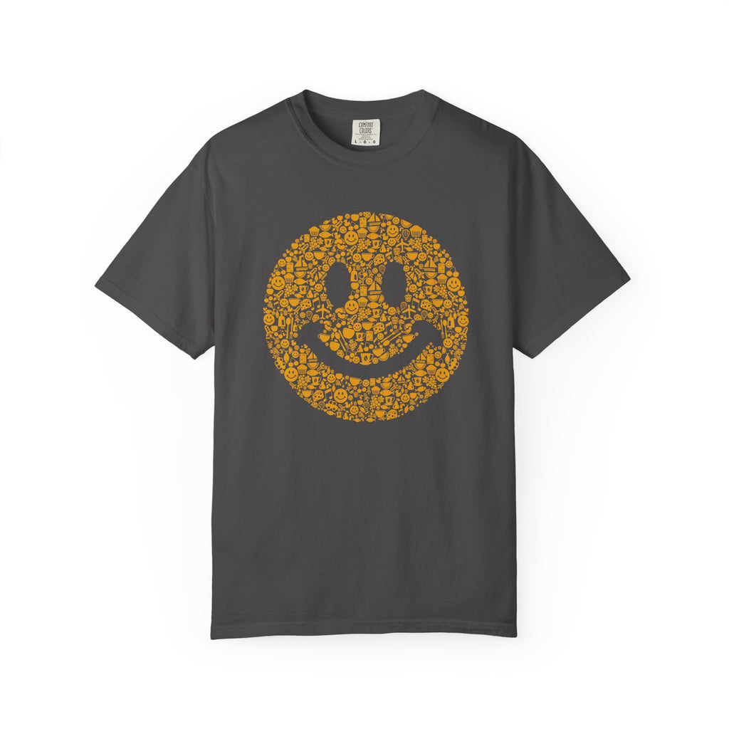 Smiley Face Floral — Retro Happy Flower Power Tee