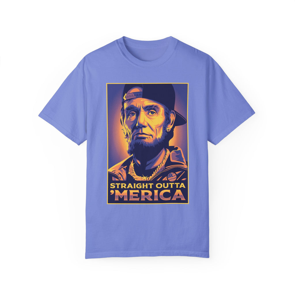 BraggerSwine Unisex Garment-Dyed T-Shirt - Straight Outta 'Merica