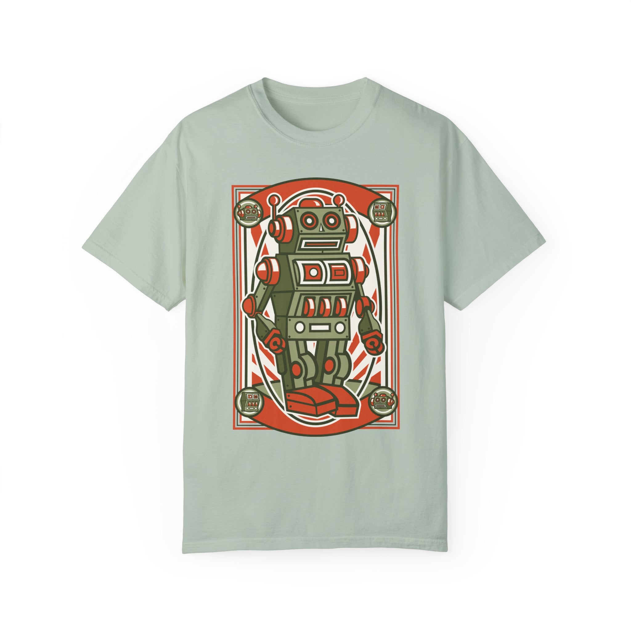 BraggerSwine Unisex Garment-Dyed T-Shirt - Vintage Robot
