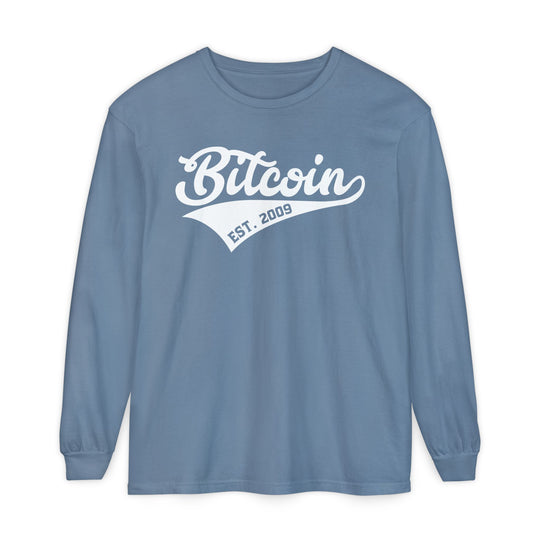 Bitcoin Est. 2009 Long Sleeve Tee — Vintage Crypto Shirt