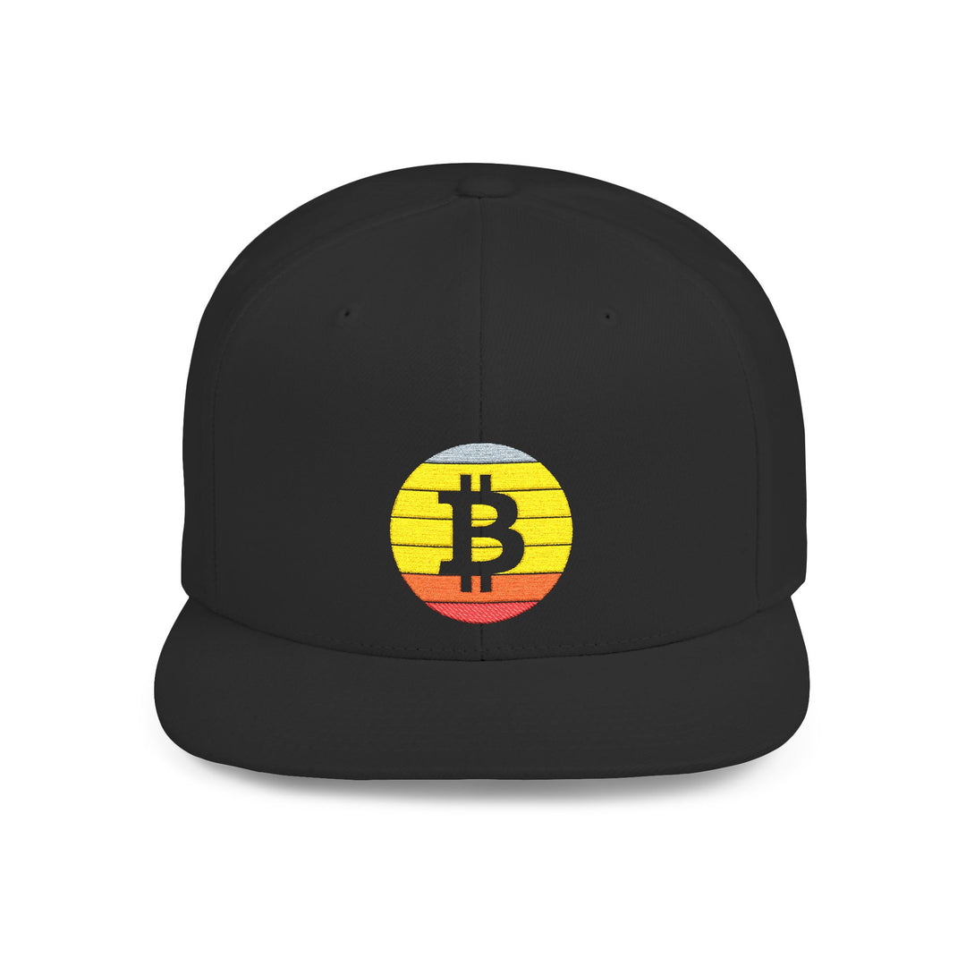 Bitcoin Retro Snapback Hat — Vintage Crypto Logo Flat Bill