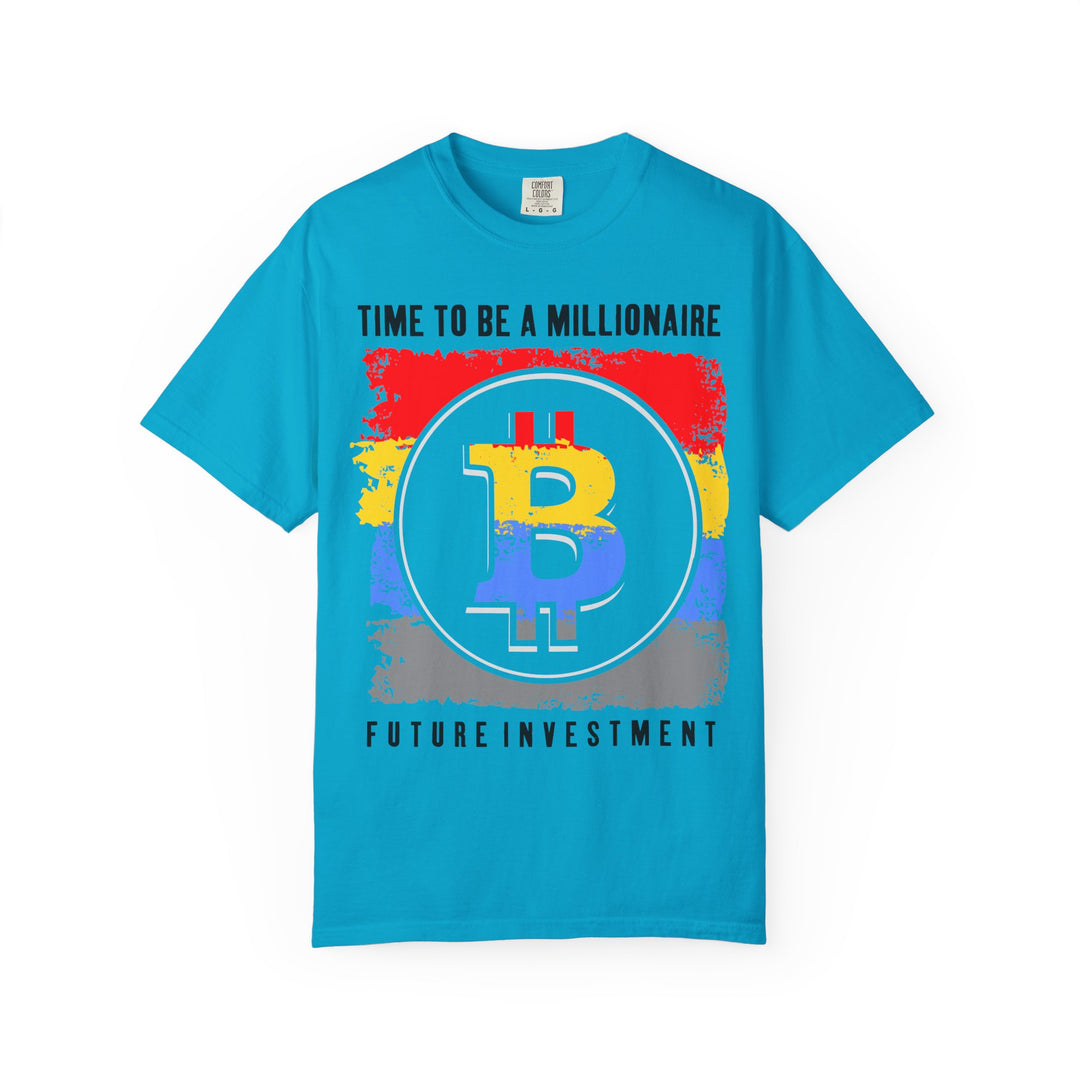 Bitcoin Millionaire T-Shirt — "Time to Be a Millionaire | Future Investment" Crypto Tee