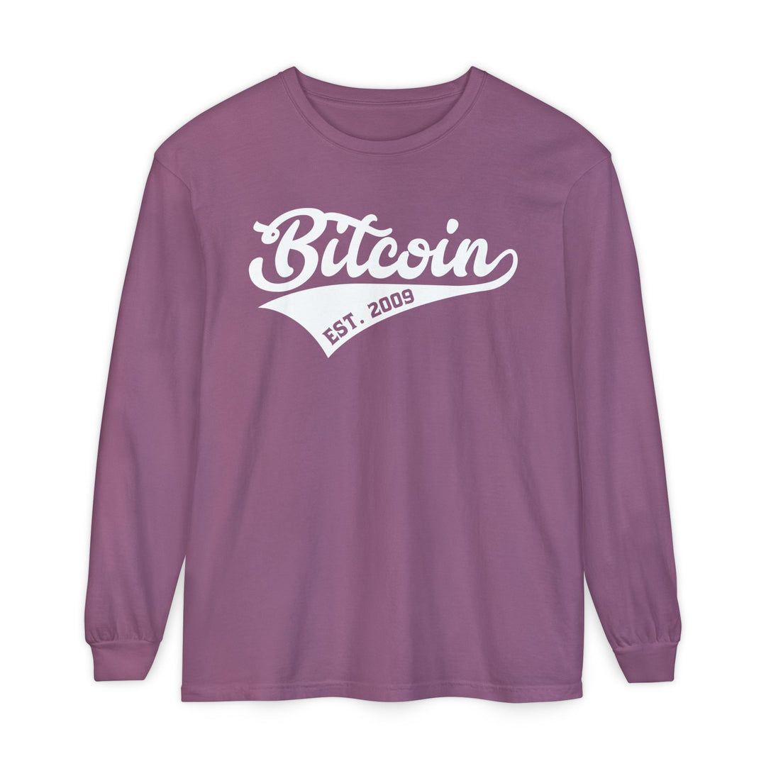 Bitcoin Est. 2009 Long Sleeve Tee — Vintage Crypto Shirt