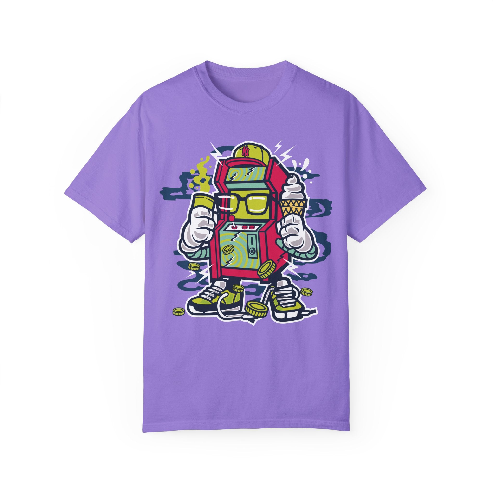 BraggerSwine Unisex Garment-Dyed T-Shirt - Video Game Machine