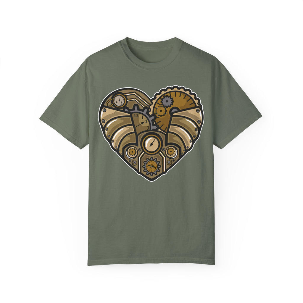 BraggerSwine Unisex Garment-Dyed T-Shirt - Steam Punk Heart