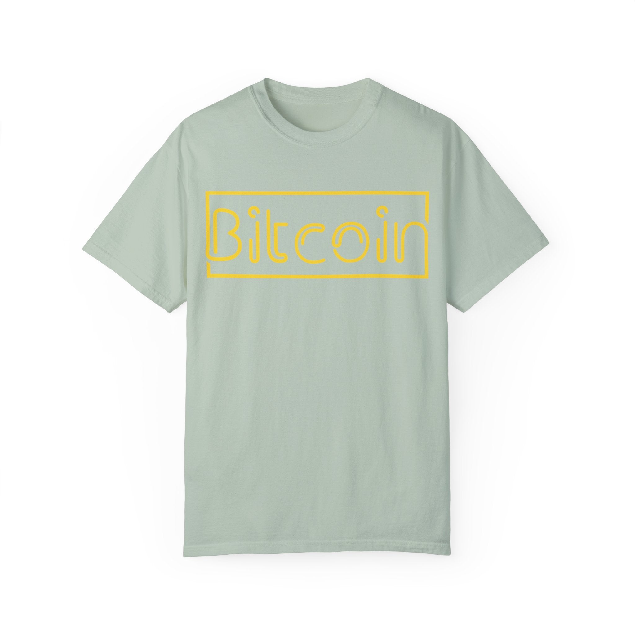 BraggerSwine Unisex Garment-Dyed T-Shirt - Bitcoin Neon