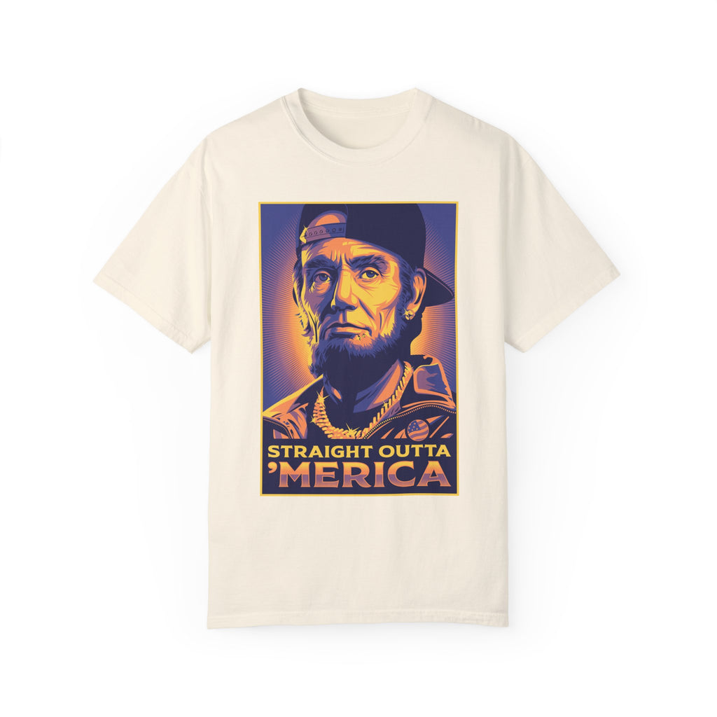 BraggerSwine Unisex Garment-Dyed T-Shirt - Straight Outta 'Merica