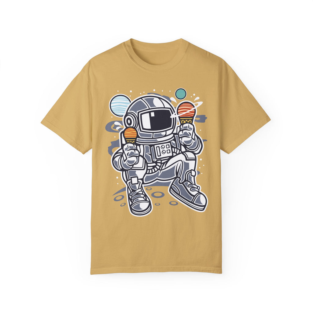 BraggerSwine Unisex Garment-Dyed T-Shirt -Astronaut Ice Cream