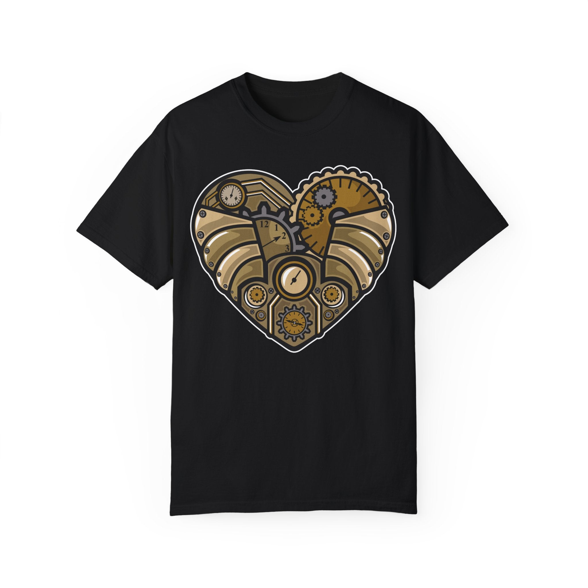 BraggerSwine Unisex Garment-Dyed T-Shirt - Steam Punk Heart