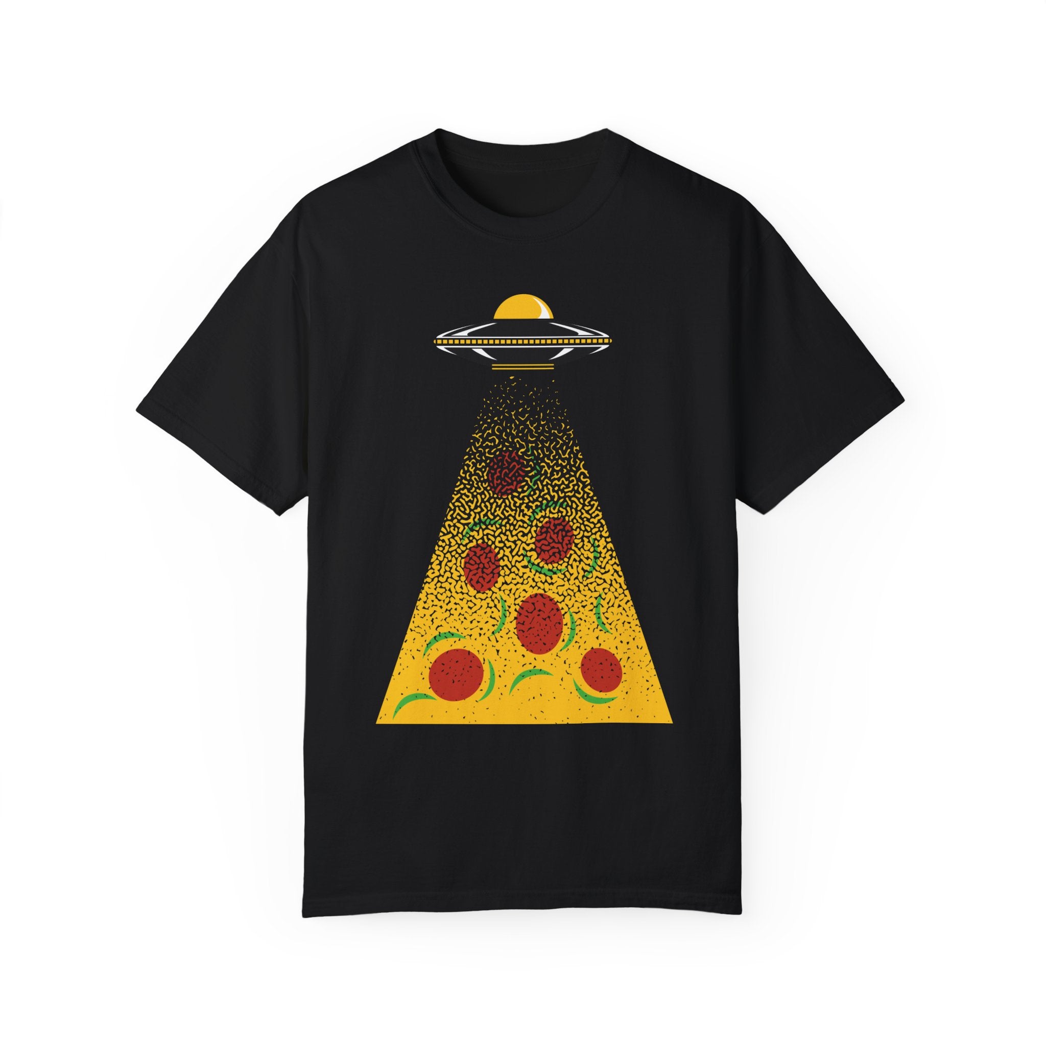 BraggerSwine Unisex Garment-Dyed T-Shirt - Pizza Aliens