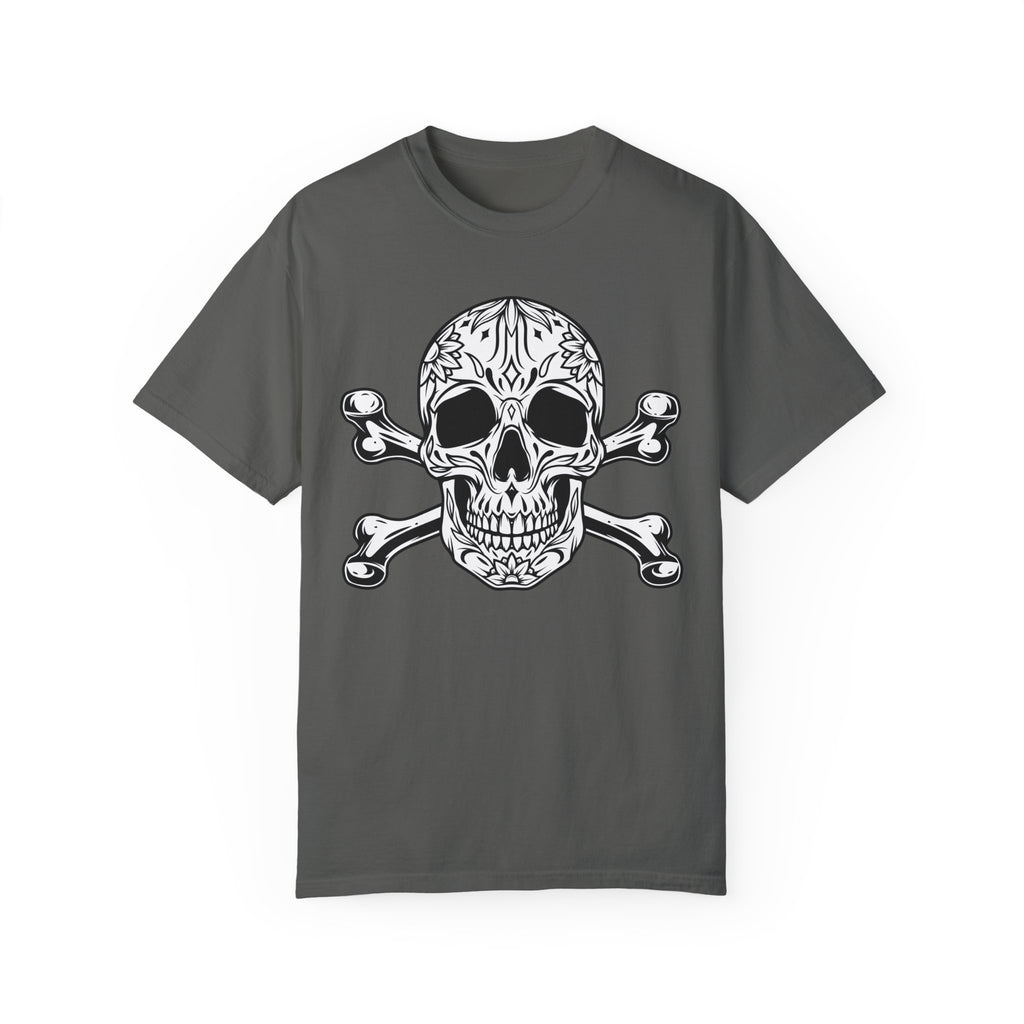 BraggerSwine Unisex Garment-Dyed T-Shirt - Mexican Skull & Bones