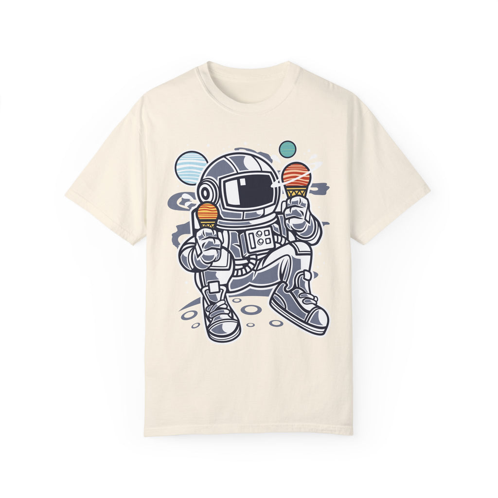 BraggerSwine Unisex Garment-Dyed T-Shirt -Astronaut Ice Cream