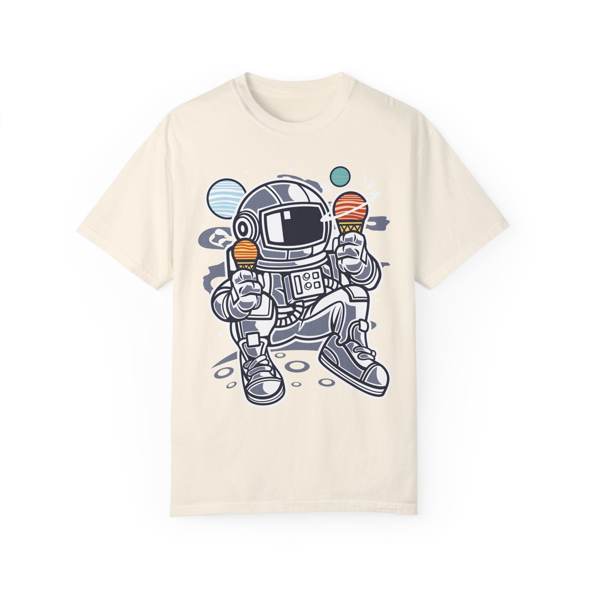 BraggerSwine Unisex Garment-Dyed T-Shirt -Astronaut Ice Cream