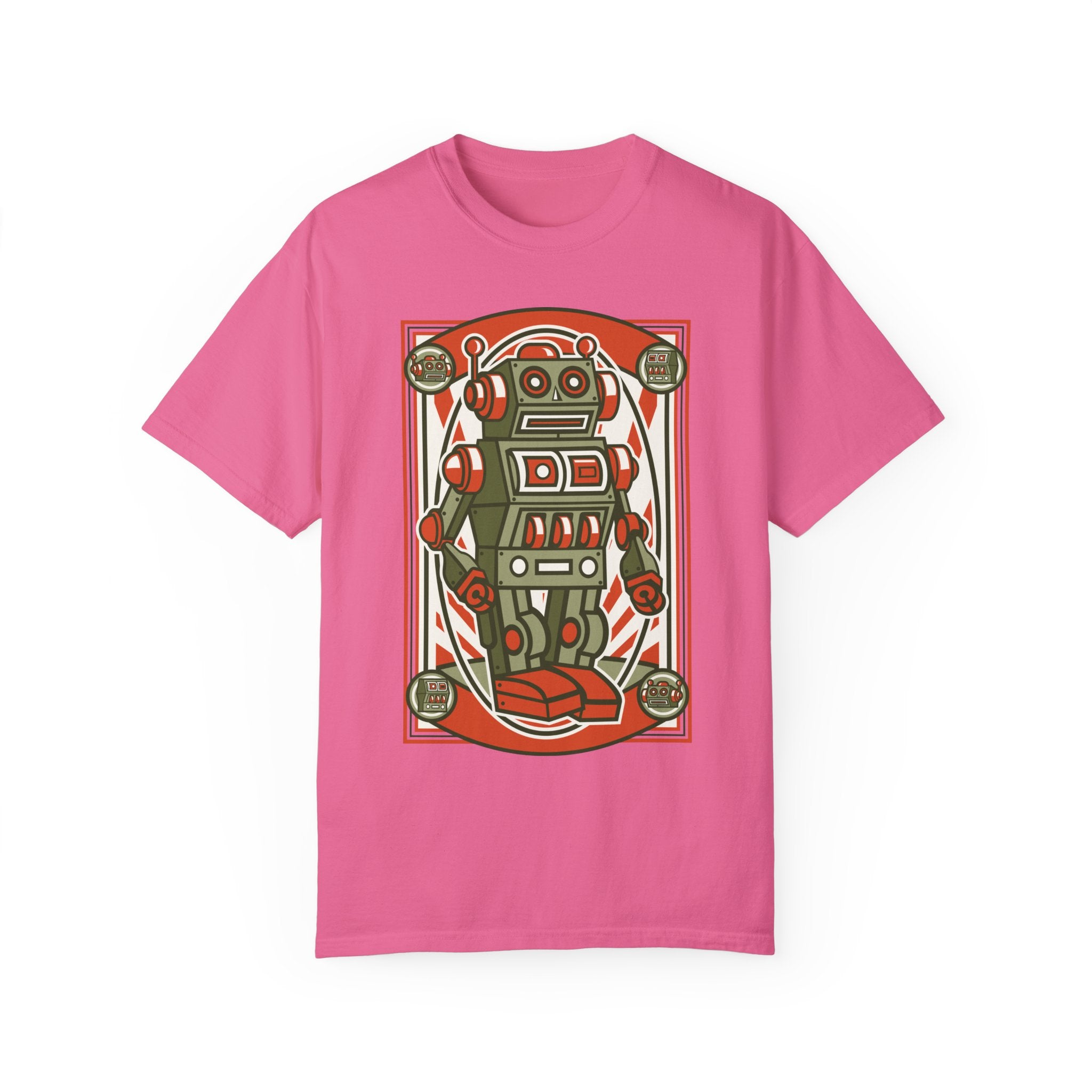 BraggerSwine Unisex Garment-Dyed T-Shirt - Vintage Robot