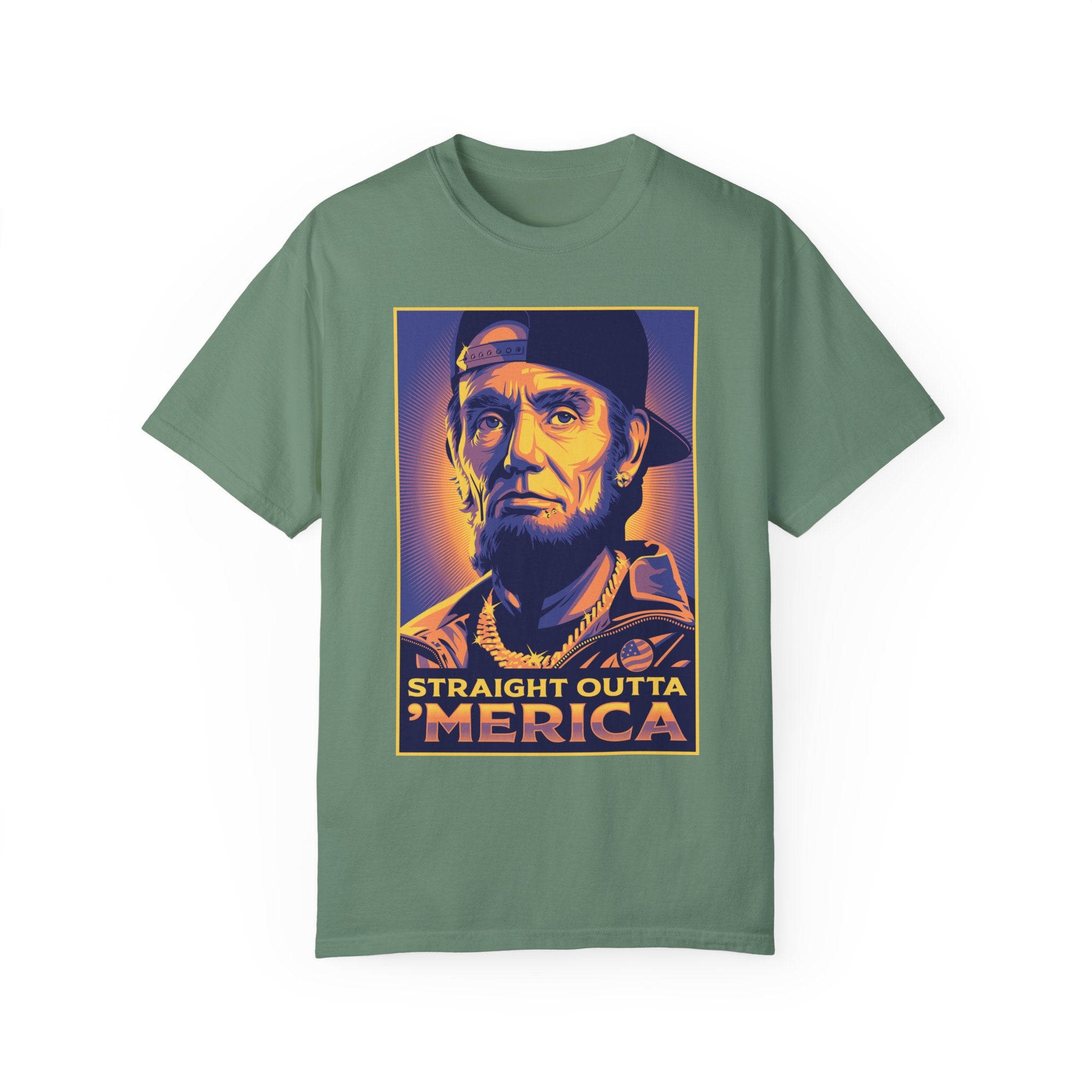 BraggerSwine Unisex Garment-Dyed T-Shirt - Straight Outta 'Merica