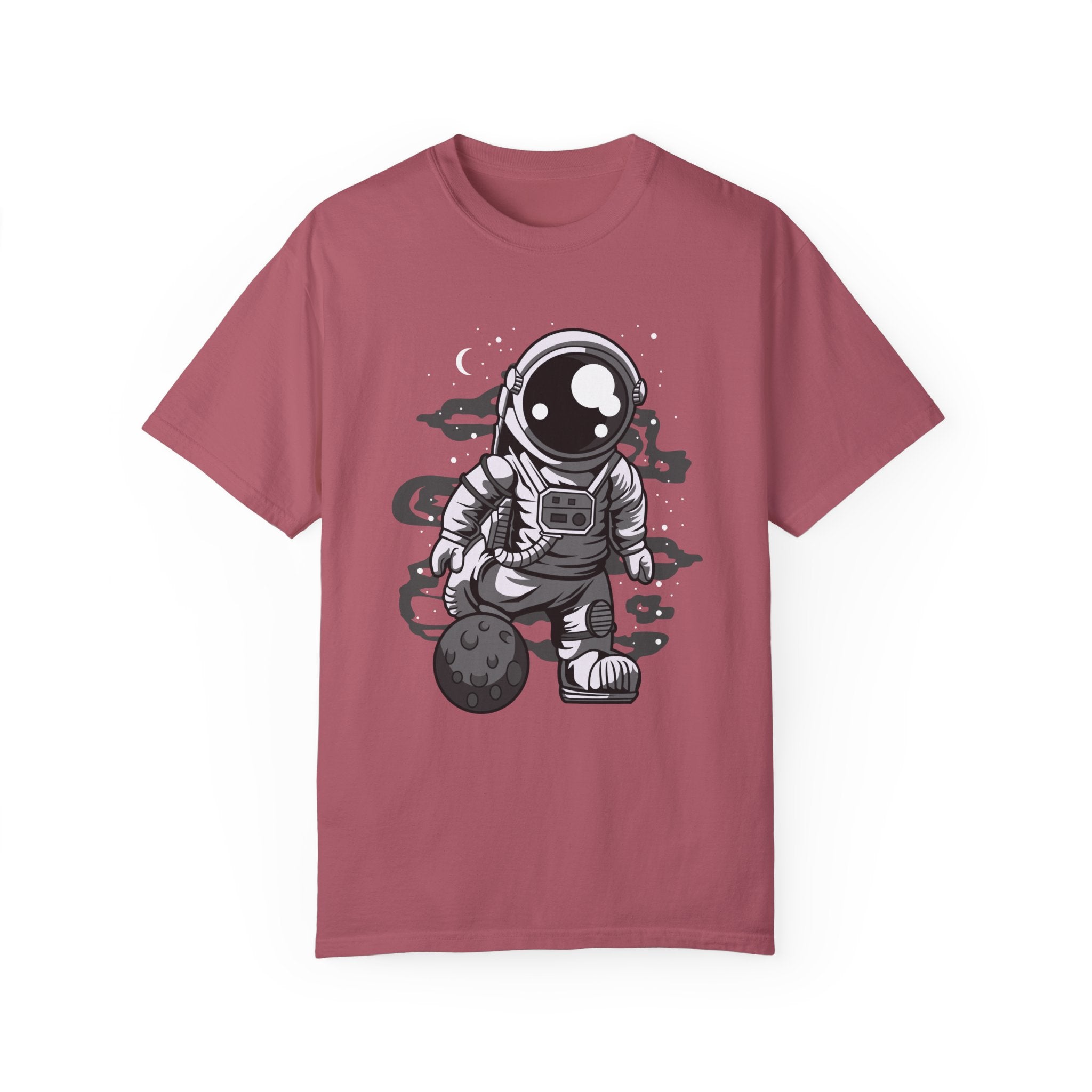 BraggerSwine Unisex Garment-Dyed T-Shirt - Astronaut Soccer