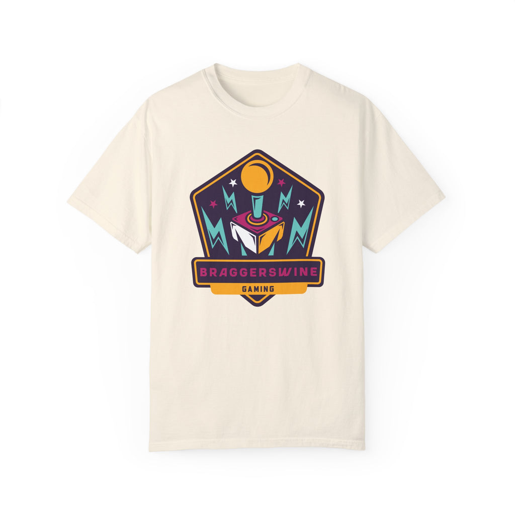 BraggerSwine Unisex Garment-Dyed T-Shirt - BraggerSwine Retro Joystick