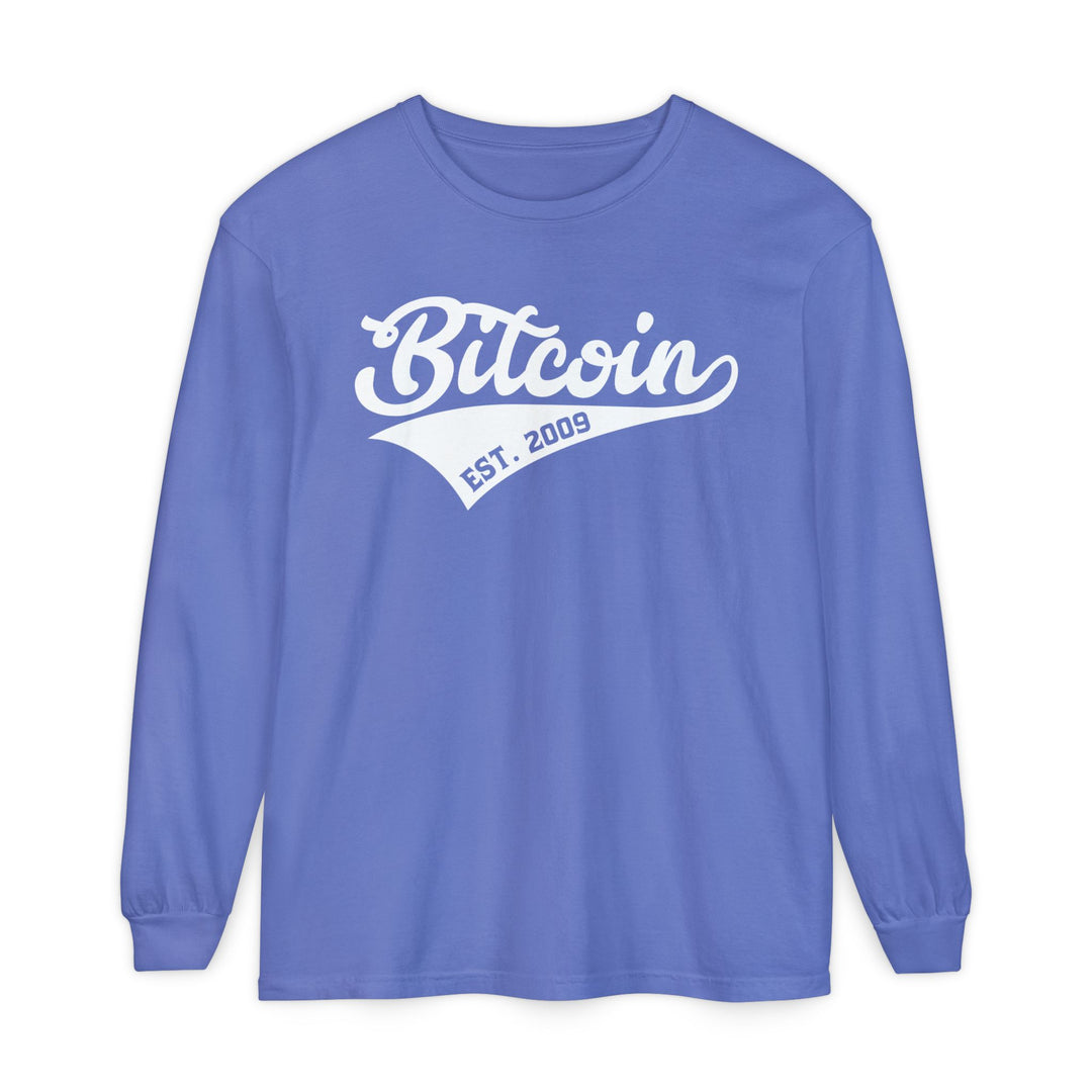 Bitcoin Est. 2009 Long Sleeve Tee — Vintage Crypto Shirt