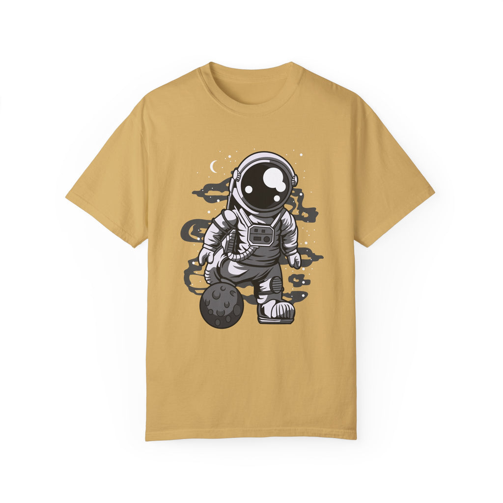 BraggerSwine Unisex Garment-Dyed T-Shirt - Astronaut Soccer