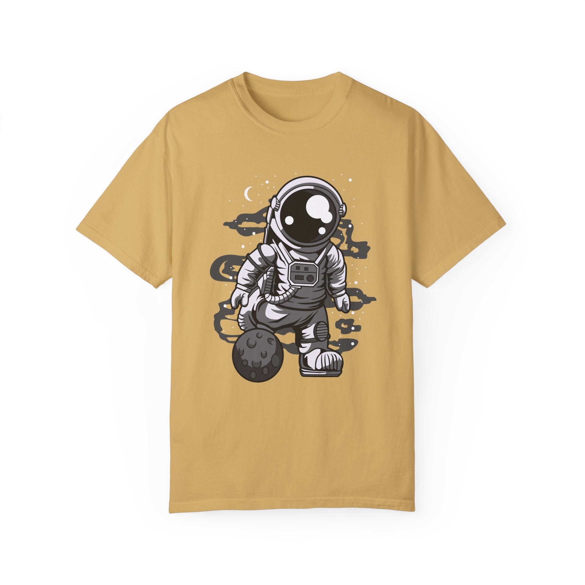 BraggerSwine Unisex Garment-Dyed T-Shirt - Astronaut Soccer