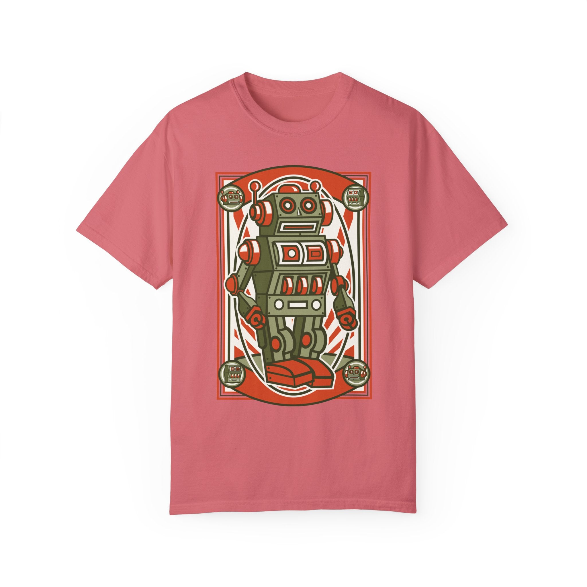 BraggerSwine Unisex Garment-Dyed T-Shirt - Vintage Robot