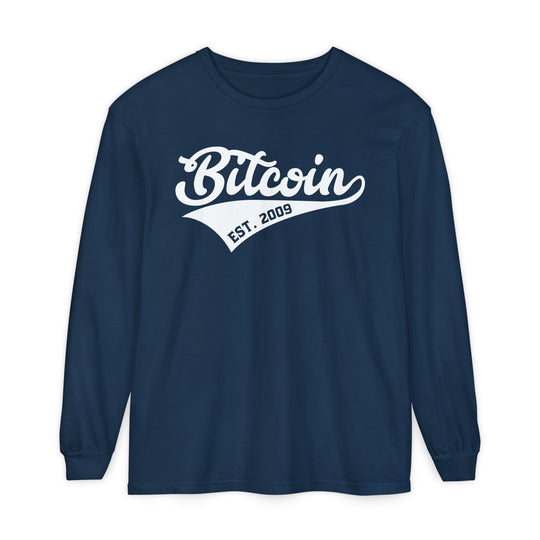 Bitcoin Est. 2009 Long Sleeve Tee — Vintage Crypto Shirt