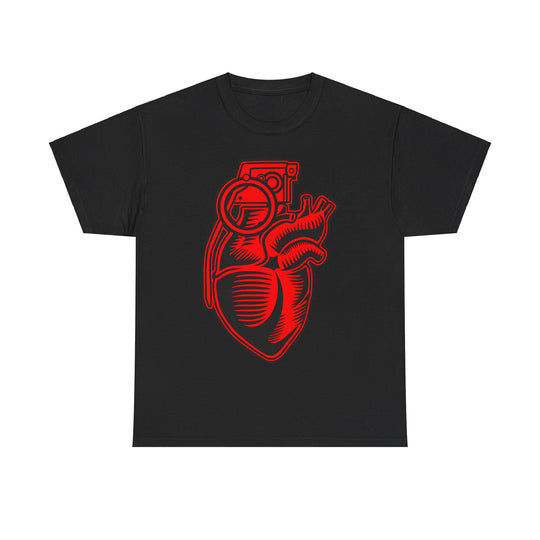 Grenade Heart Unisex Heavy Cotton Tee