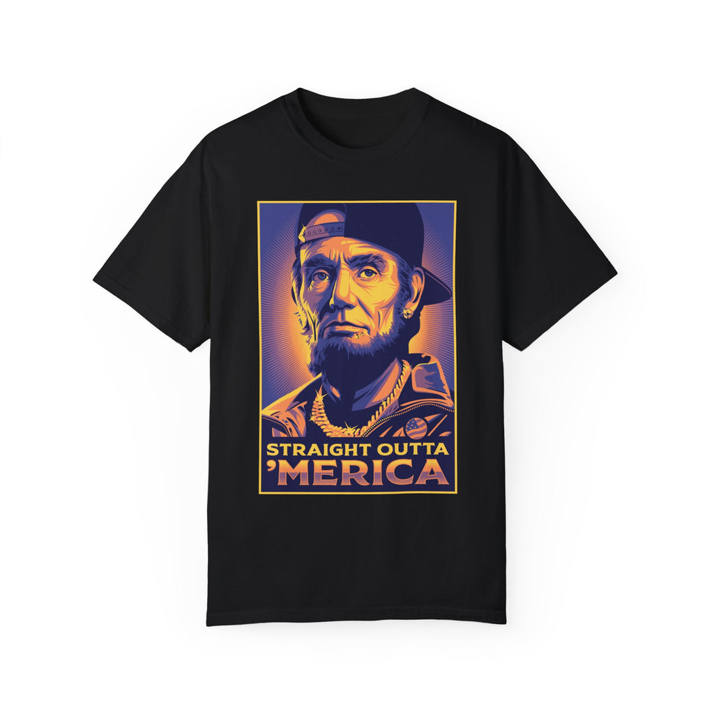 BraggerSwine Unisex Garment-Dyed T-Shirt - Straight Outta 'Merica